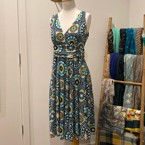 NWOT Deep V-neck midi dress